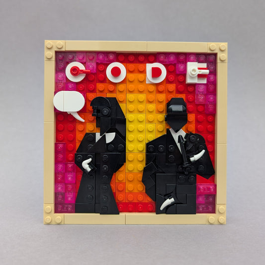 KP-CODE mit beigem Rahmen